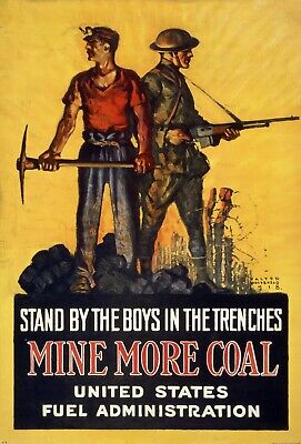 World War I-era coal poster supplied with the research collection