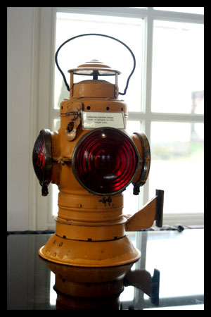 Electric railroad lamp from the museum collection